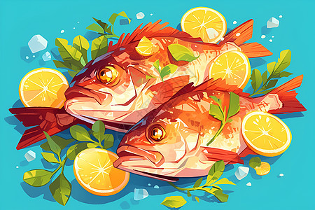 美味的柠檬鱼图片