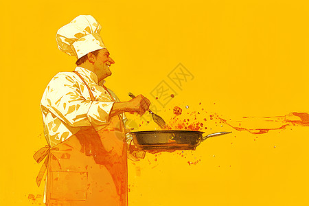 做饭的男厨师图片