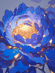 蓝色的花瓣图片