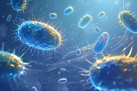 漂浮的细菌世界图片