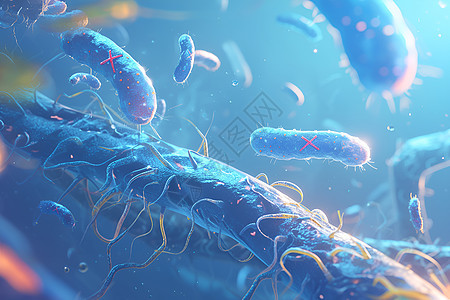 微小细菌背景图片