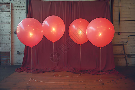 闪耀的充气气球图片