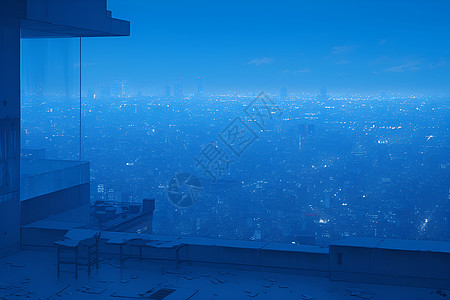 日暮时分的城市图片