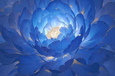 美丽盛开的蓝色花朵图片