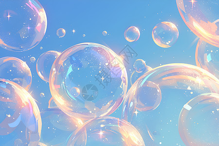梦幻绚丽的泡泡插图图片
