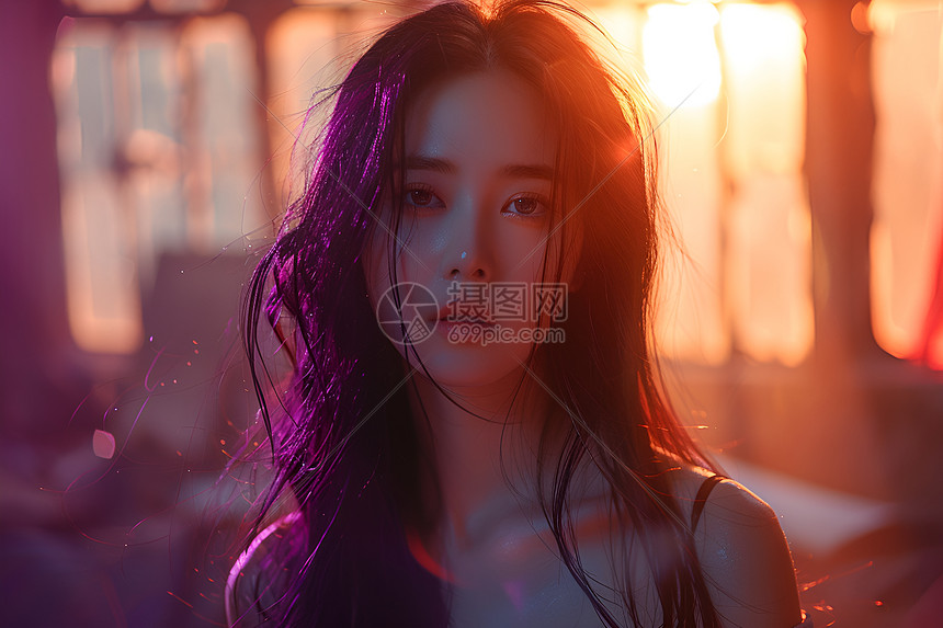 幻梦紫发美女图片