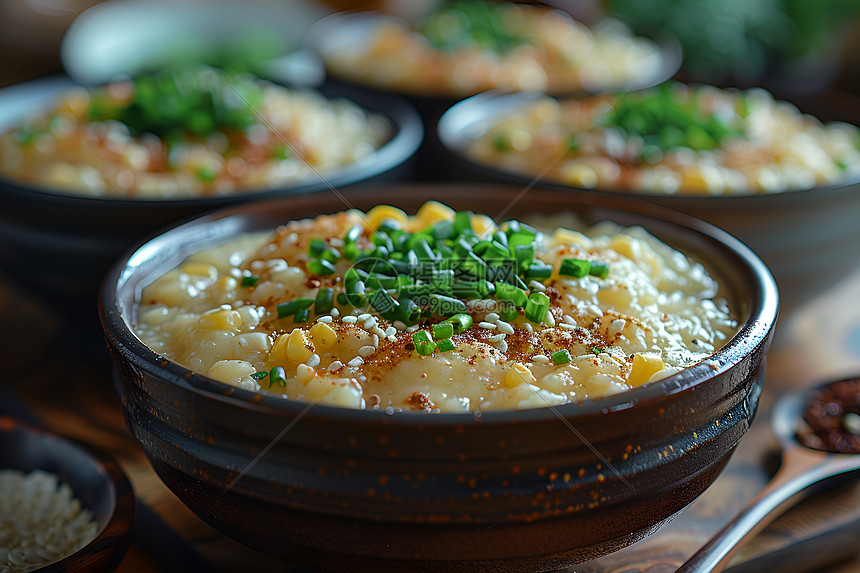 碗中营养的米粥图片