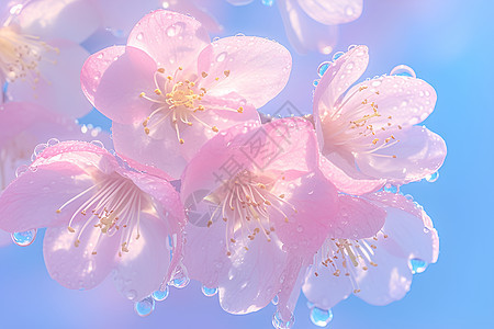 春日盛开的粉色小花图片