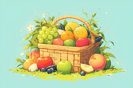 美味的水果篮图片