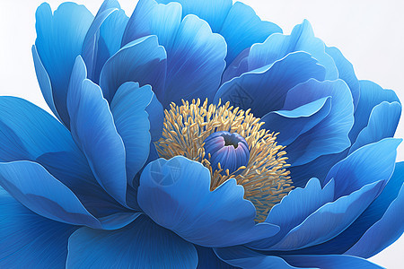 蓝色的牡丹花图片