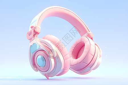 迷人粉色耳机图片