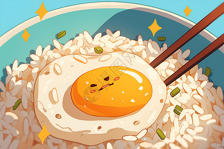 鸡蛋米饭图片