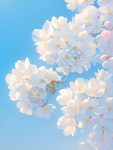 春天的白樱花图片