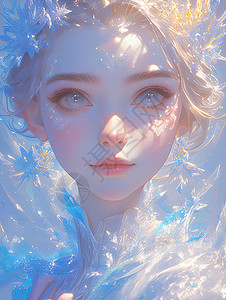 美丽的冰雪女王背景图片