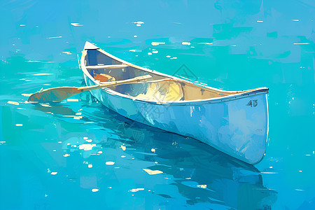海湾里的独木舟图片