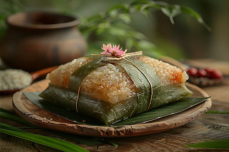 美味的竹叶粽子图片