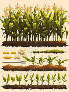 成长的玉米图片