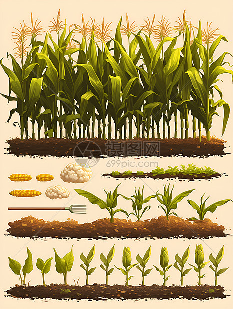 成长的玉米图片