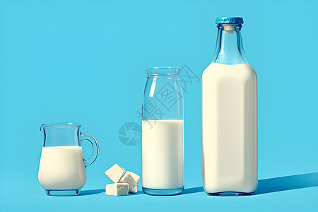 瓶子里的牛奶图片