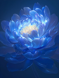 蓝色花卉图片