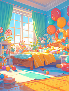 糖果风格的房间图片
