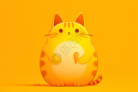 可爱的黄色猫咪图片