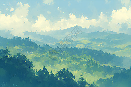 山水烟云缭的美景图片