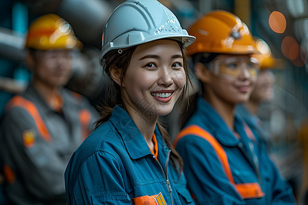 车间的女性工人图片