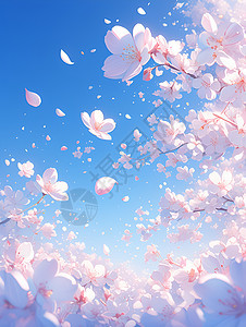 空中梦幻的樱花图片