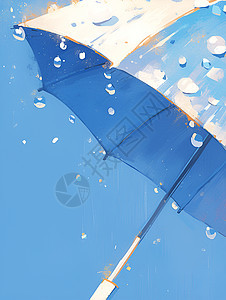 雨伞上的水珠图片