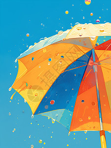 一把彩色雨伞图片