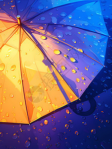 雨伞上的水珠图片