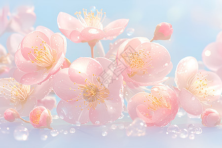 粉色樱花盛开图片