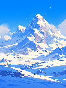 梦幻壮观的雪山图片