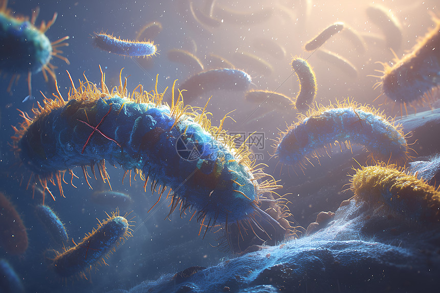 微观世界中的细菌图片