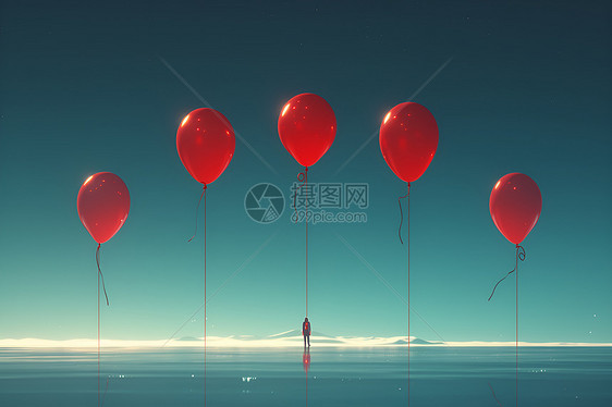 五个充气气球图片