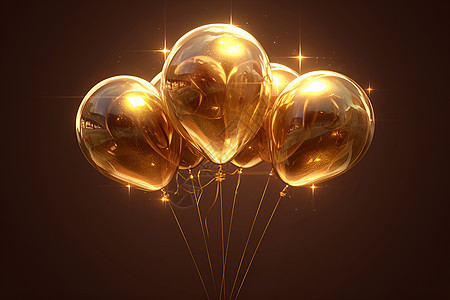 金色的气球图片