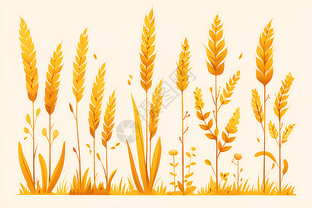 生长的农业麦子图片