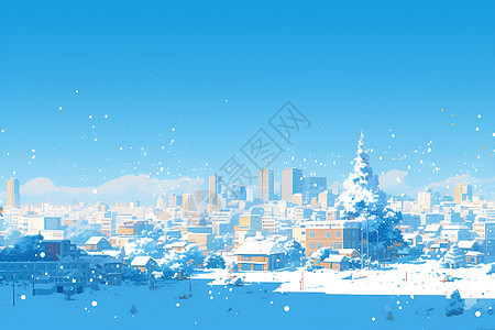 冬日城市之美图片