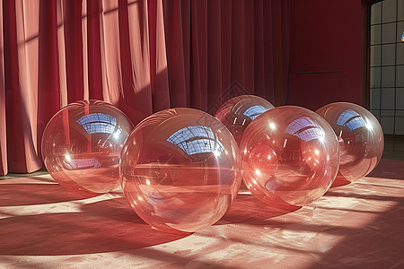 透明的五个气球图片