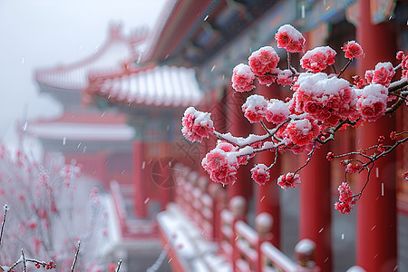 傲立霜雪的梅花图片