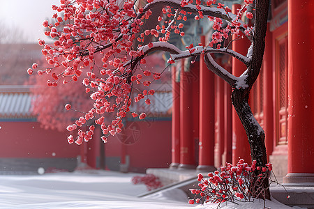 冬日静谧的故宫图片