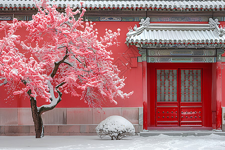 宫门前的梅花图片