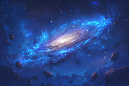 银河奇景旋涡星空高清图片
