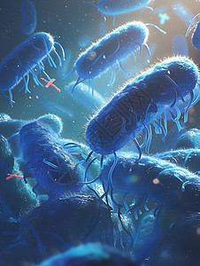 漂浮中的细菌图片