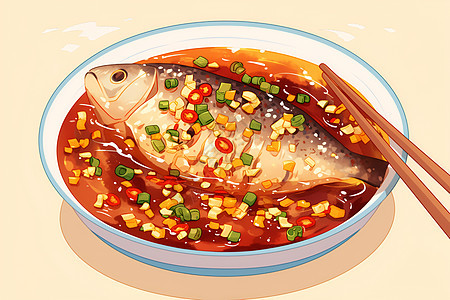传统食品红烧鱼图片