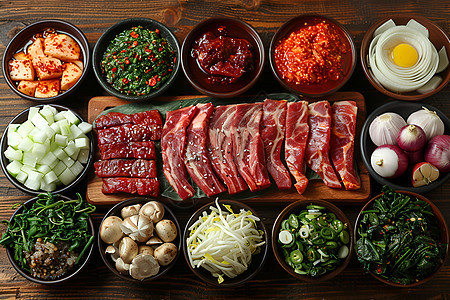 韩式烧烤盛宴图片