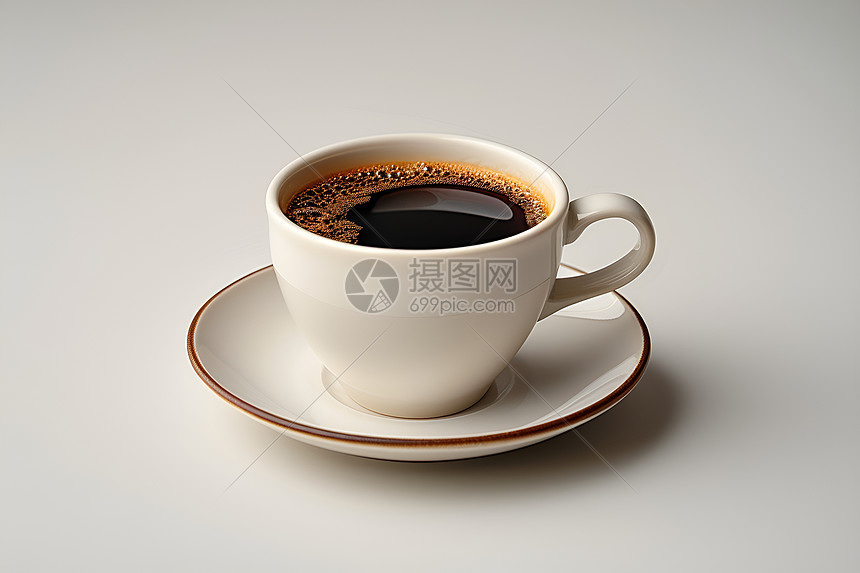 咖啡与瓷杯图片