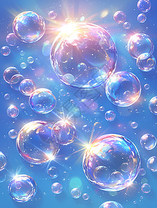 气泡的梦幻光芒高清图片
