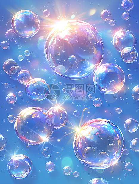 气泡的梦幻光芒图片